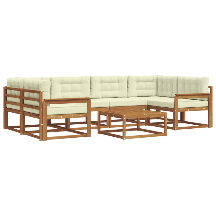 Set de canapele de exterior cu pernă 7 pcs Natural și Crem - WALTI WALTI