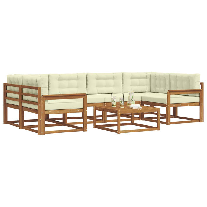 Set de canapele de exterior cu pernă 7 pcs Natural și Crem - WALTI WALTI
