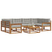 Set de canapele de exterior 7 pcs Gri natural și deschis - WALTI WALTI