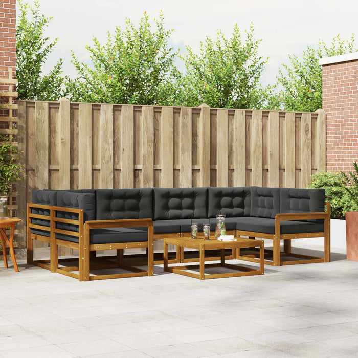 Set de canapele de exterior cu pernă 7 pcs Natural și Antracit - WALTI WALTI