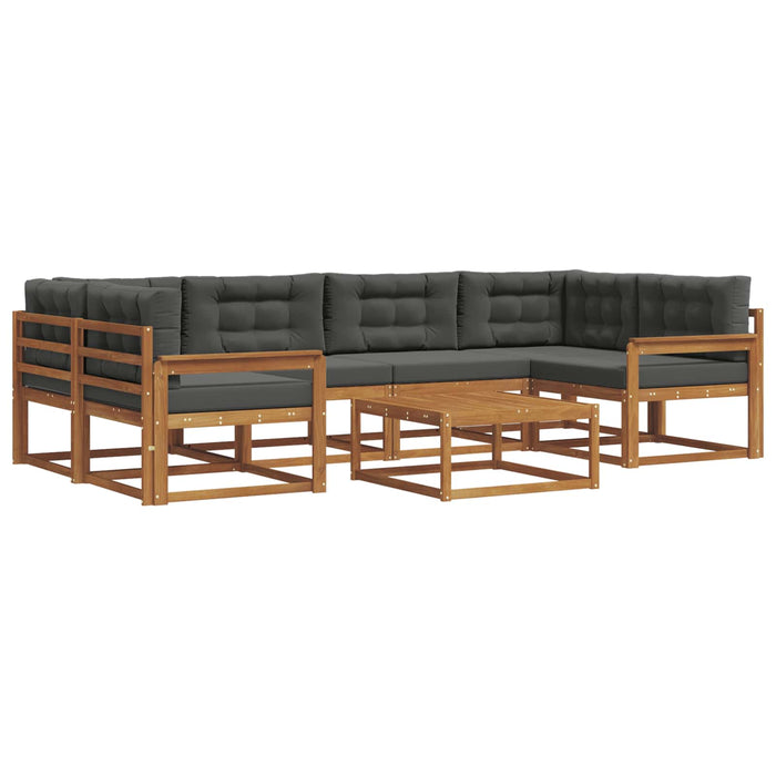 Set de canapele de exterior cu pernă 7 pcs Natural și Antracit - WALTI WALTI