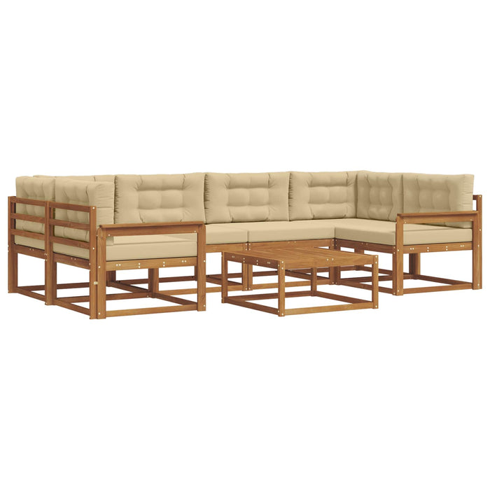 Set de canapele de exterior cu pernă 7 pcs Natural și Bej - WALTI WALTI