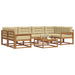 Set de canapele de exterior cu pernă 7 pcs Natural și Bej - WALTI WALTI