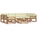 Set de canapele de exterior cu pernă 7 pcs Natural și Crem - WALTI WALTI