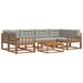 Set de canapele de exterior 7 pcs Gri natural și deschis - WALTI WALTI