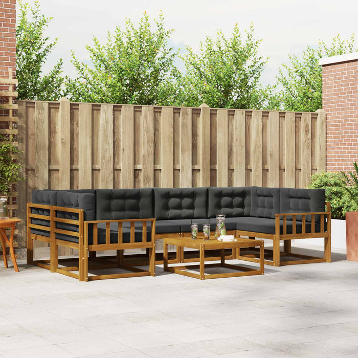Set de canapele de exterior cu pernă 7 pcs Natural și Antracit - WALTI WALTI