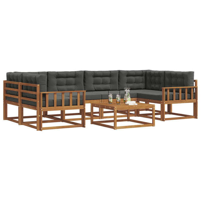 Set de canapele de exterior cu pernă 7 pcs Natural și Antracit - WALTI WALTI