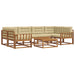 Set de canapele de exterior cu pernă 7 pcs Natural și Bej - WALTI WALTI