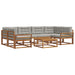 Set de canapele de exterior 7 pcs Gri natural și deschis - WALTI WALTI