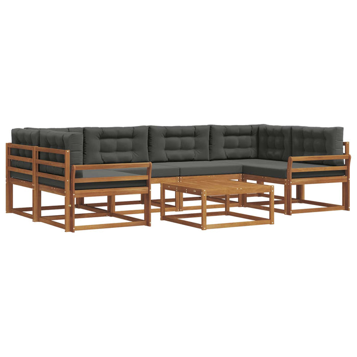 Set de canapele de exterior cu pernă 7 pcs Natural și Antracit - WALTI WALTI