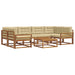 Set de canapele de exterior cu pernă 7 pcs Natural și Bej - WALTI WALTI