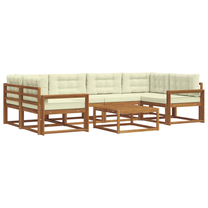 Set de canapele de exterior cu pernă 7 pcs Natural și Crem - WALTI WALTI