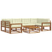 Set de canapele de exterior cu pernă 7 pcs Natural și Crem - WALTI WALTI