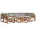 Set de canapele de exterior 7 pcs Gri natural și deschis - WALTI WALTI
