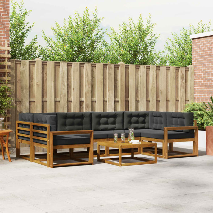 Set de canapele de exterior cu pernă 7 pcs Natural și Antracit - WALTI WALTI