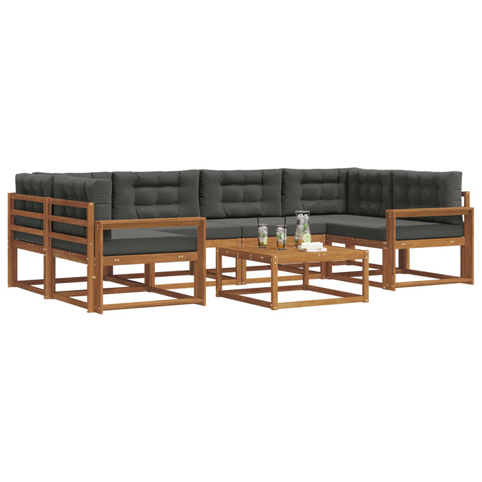 Set de canapele de exterior cu pernă 7 pcs Natural și Antracit - WALTI WALTI