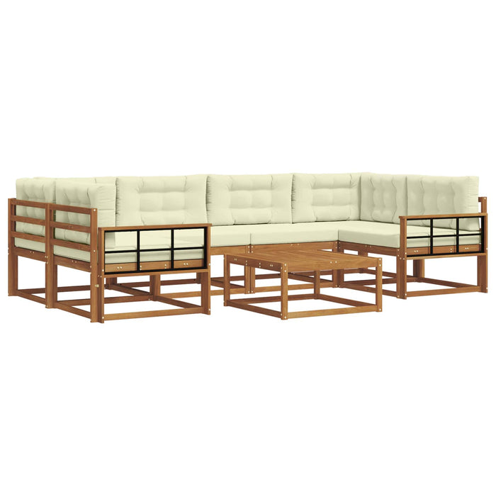 Set de canapele de exterior cu pernă 7 pcs Natural și Crem - WALTI WALTI