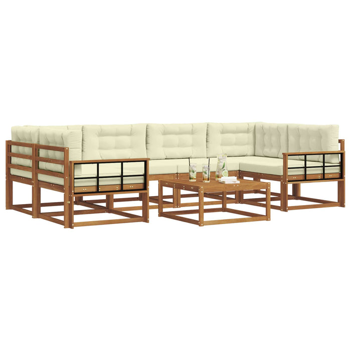 Set de canapele de exterior cu pernă 7 pcs Natural și Crem - WALTI WALTI