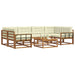 Set de canapele de exterior cu pernă 7 pcs Natural și Crem - WALTI WALTI