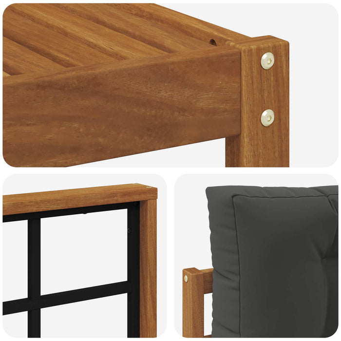 Set de canapele de exterior cu pernă 7 pcs Natural și Antracit - WALTI WALTI