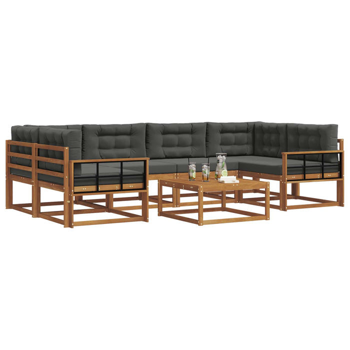 Set de canapele de exterior cu pernă 7 pcs Natural și Antracit - WALTI WALTI