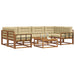 Set de canapele de exterior cu pernă 7 pcs Natural și Bej - WALTI WALTI