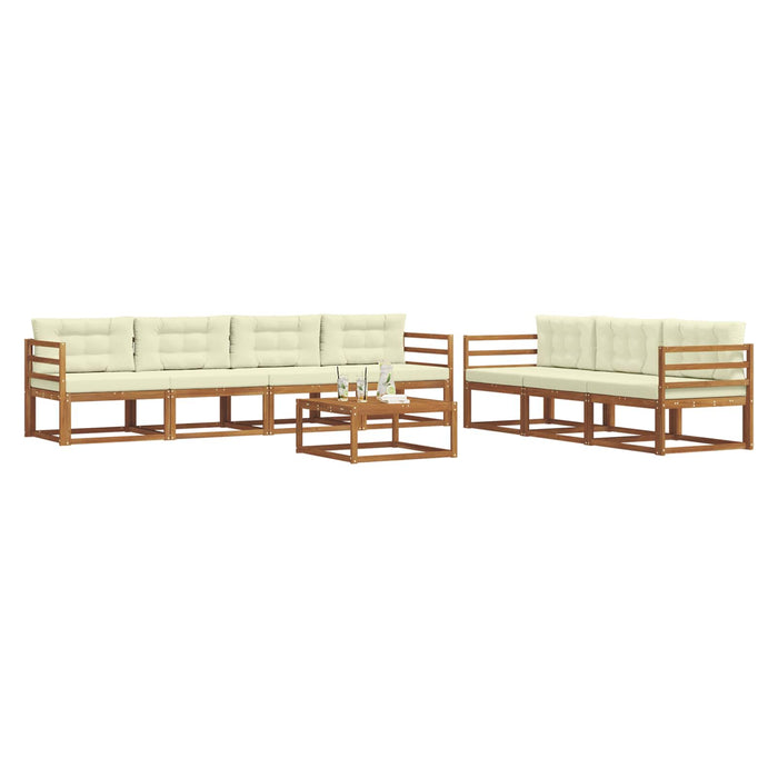 Set de canapele de exterior cu pernă 8 pcs Natural și Crem - WALTI WALTI