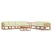 Set de canapele de exterior cu pernă 8 pcs Natural și Crem - WALTI WALTI
