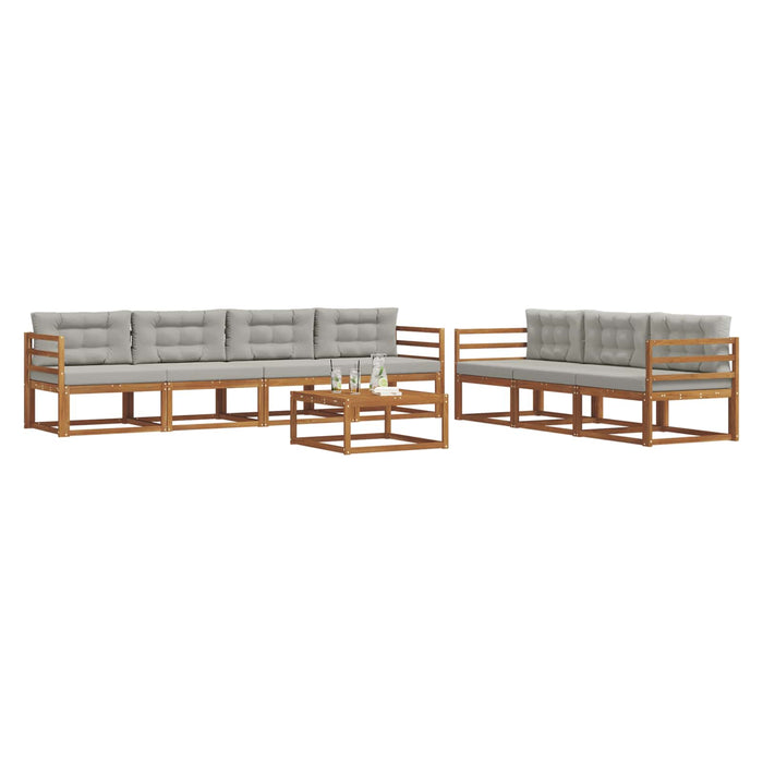 Set de canapele de exterior 8 pcs Gri natural și deschis - WALTI WALTI