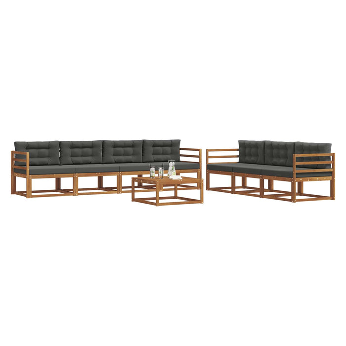 Set de canapele de exterior cu pernă 8 pcs Natural și Antracit - WALTI WALTI