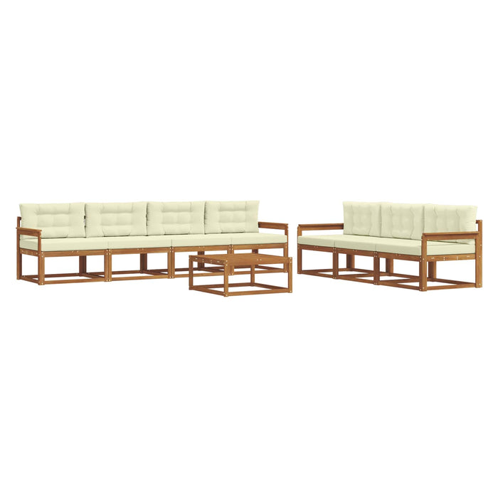 Set de canapele de exterior cu pernă 8 pcs Natural și Crem - WALTI WALTI