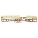 Set de canapele de exterior cu pernă 8 pcs Natural și Crem - WALTI WALTI