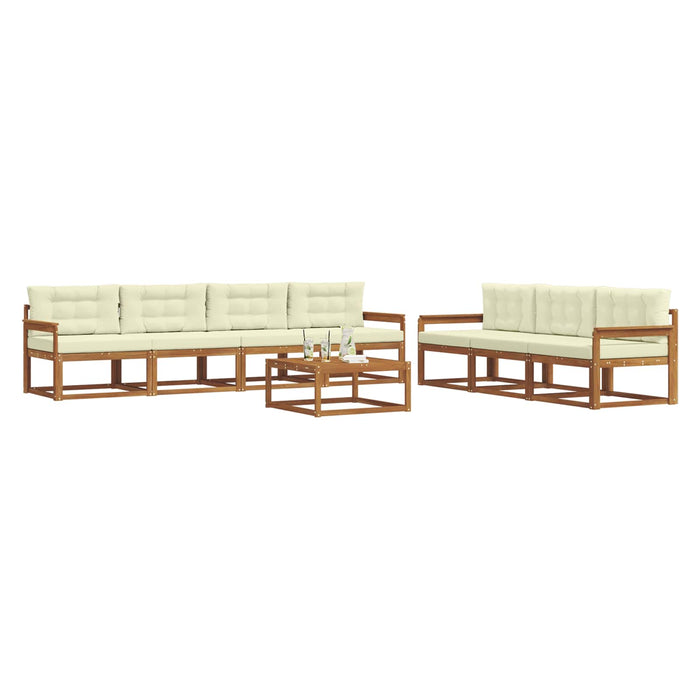 Set de canapele de exterior cu pernă 8 pcs Natural și Crem - WALTI WALTI