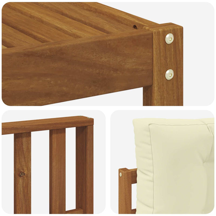 Set de canapele de exterior cu pernă 8 pcs Natural și Crem - WALTI WALTI