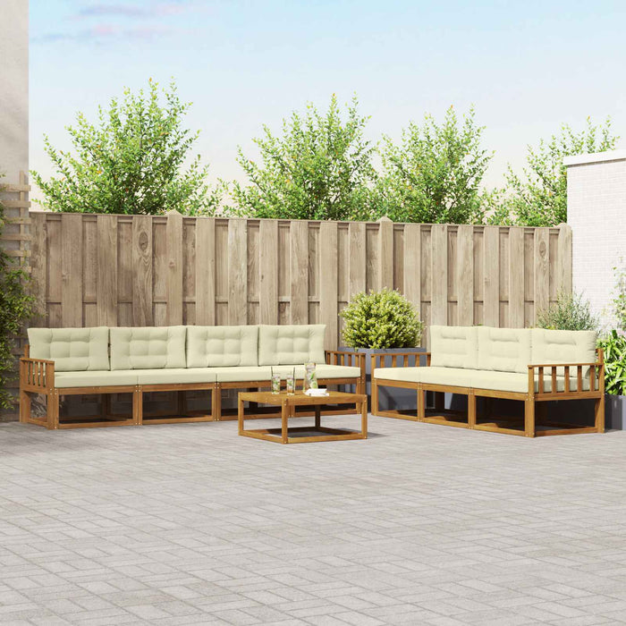 Set de canapele de exterior cu pernă 8 pcs Natural și Crem - WALTI WALTI