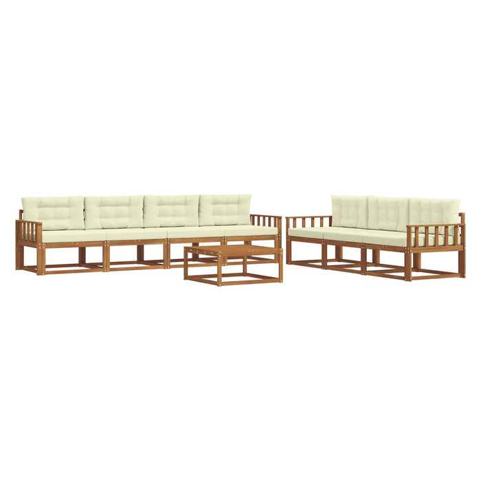 Set de canapele de exterior cu pernă 8 pcs Natural și Crem - WALTI WALTI