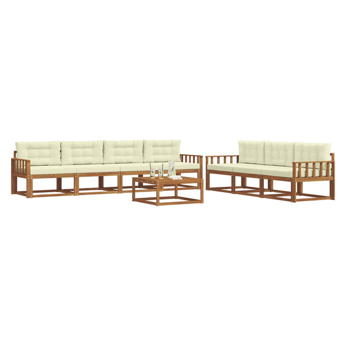 Set de canapele de exterior cu pernă 8 pcs Natural și Crem - WALTI WALTI
