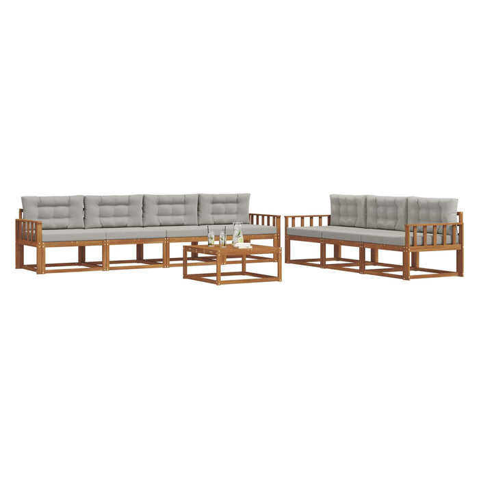 Set de canapele de exterior 8 pcs Gri natural și deschis - WALTI WALTI