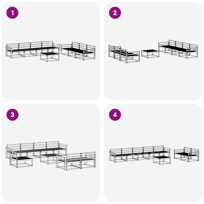 Set de canapele de exterior 8 pcs natural Lemn Solid de Acacia - WALTI WALTI