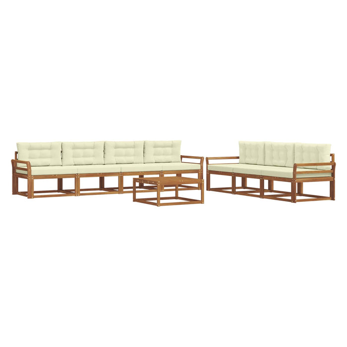 Set de canapele de exterior cu pernă 8 pcs Natural și Crem - WALTI WALTI