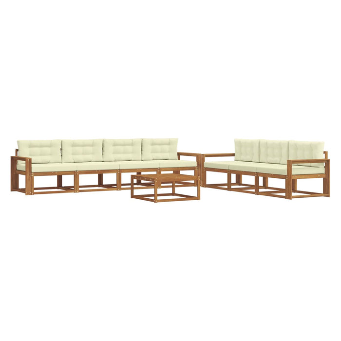 Set de canapele de exterior cu pernă 8 pcs Natural și Crem - WALTI WALTI