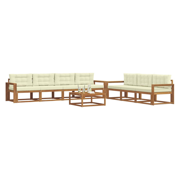 Set de canapele de exterior cu pernă 8 pcs Natural și Crem - WALTI WALTI