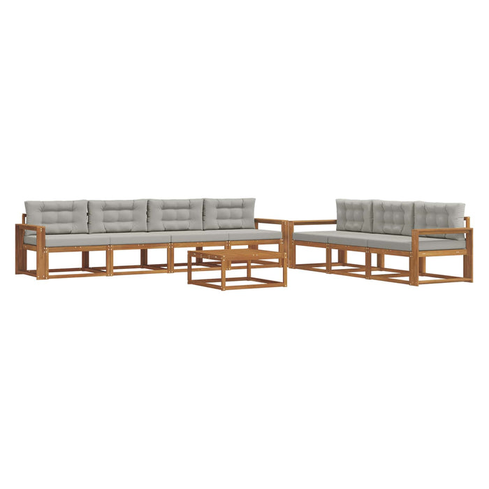 Set de canapele de exterior 8 pcs Gri natural și deschis - WALTI WALTI