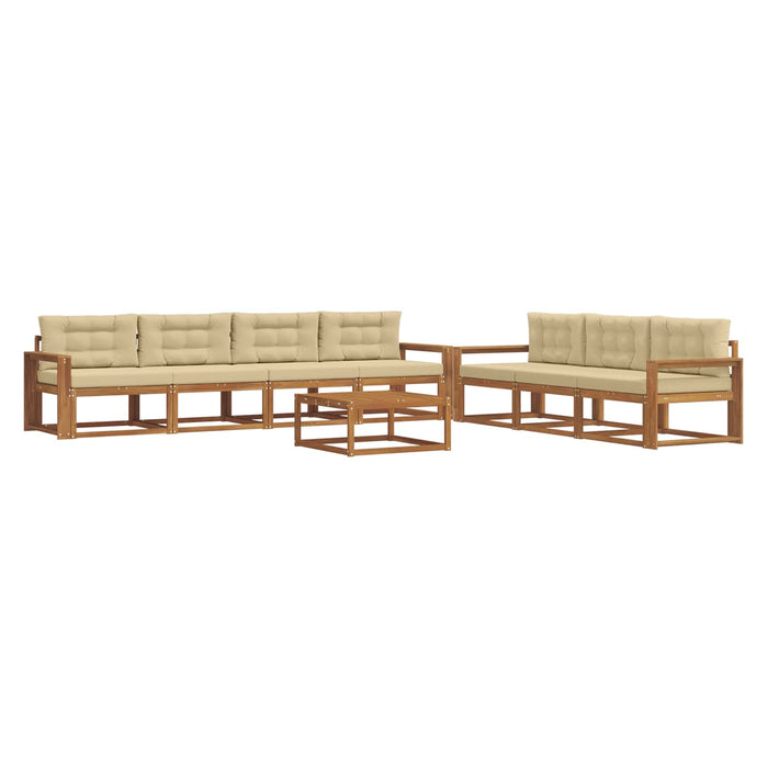 Set de canapele de exterior cu pernă 8 pcs Natural și Bej - WALTI WALTI