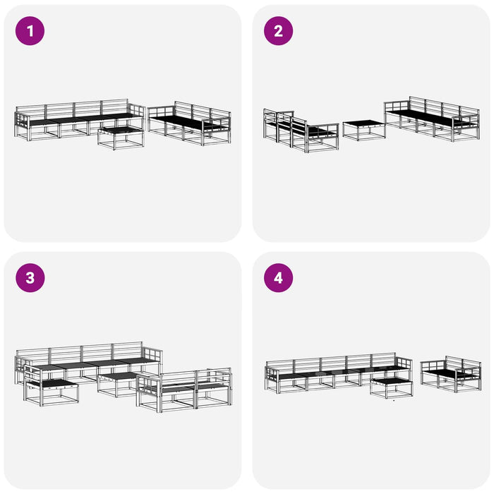 Set de canapele de exterior 8 pcs natural Lemn Solid de Acacia - WALTI WALTI