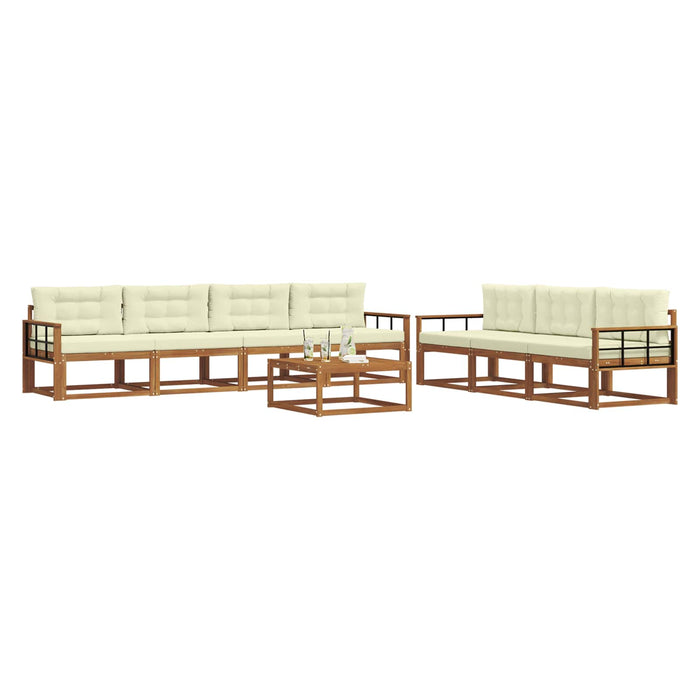 Set de canapele de exterior cu pernă 8 pcs Natural și Crem - WALTI WALTI