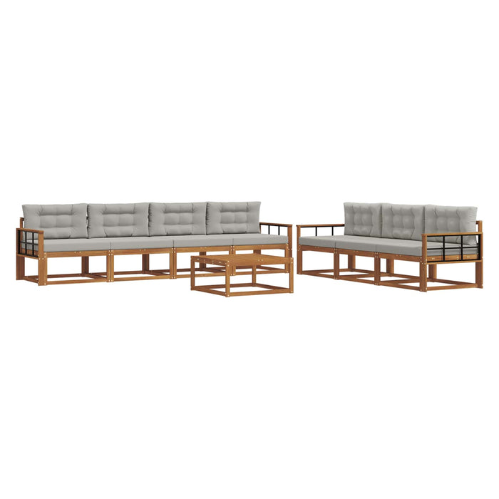 Set de canapele de exterior 8 pcs Gri natural și deschis - WALTI WALTI