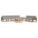 Set de canapele de exterior 8 pcs Gri natural și deschis - WALTI WALTI