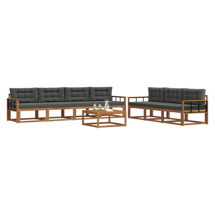Set de canapele de exterior cu pernă 8 pcs Natural și Antracit - WALTI WALTI