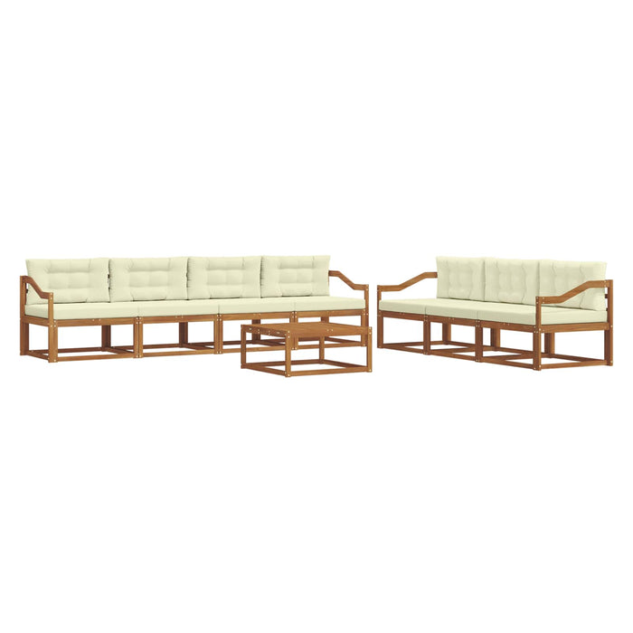 Set de canapele de exterior cu pernă 8 pcs Natural și Crem - WALTI WALTI